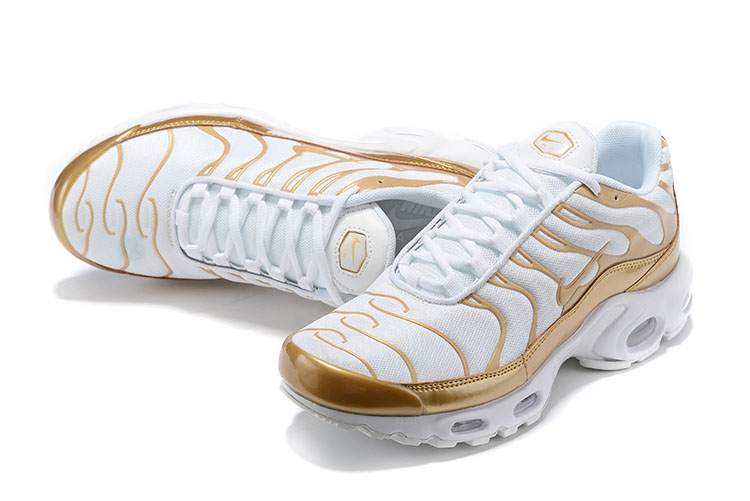 Men Nike Air Max PLUS White Gold